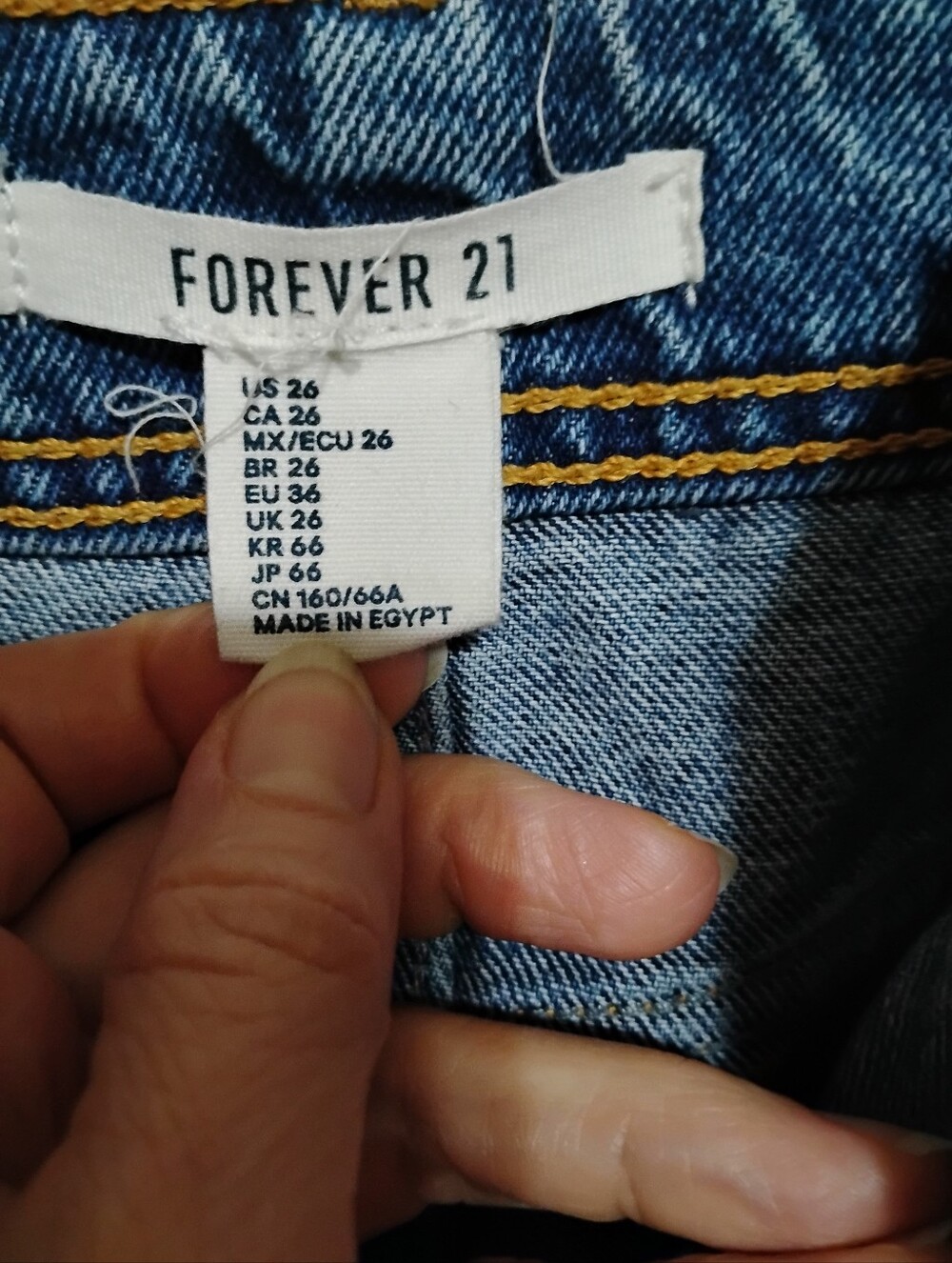 FOREVER 21 Women's Wide-Leg Blue Denim Jeans Front Applied Featured Pockets 26 - Picture 2 of 7